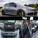 Clubsport Komplettset - Strebe mit Netz und Teppich für VW Golf 6R